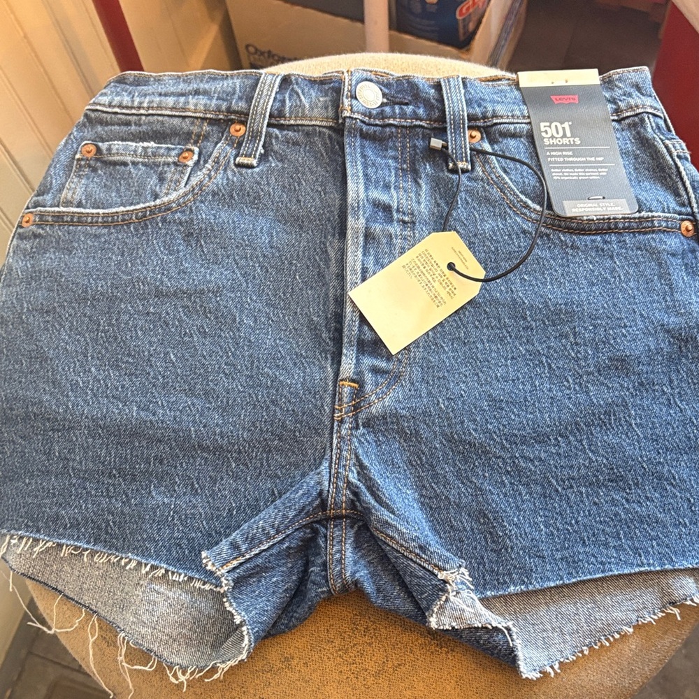 Levi's Classic Blue Denim Shorts